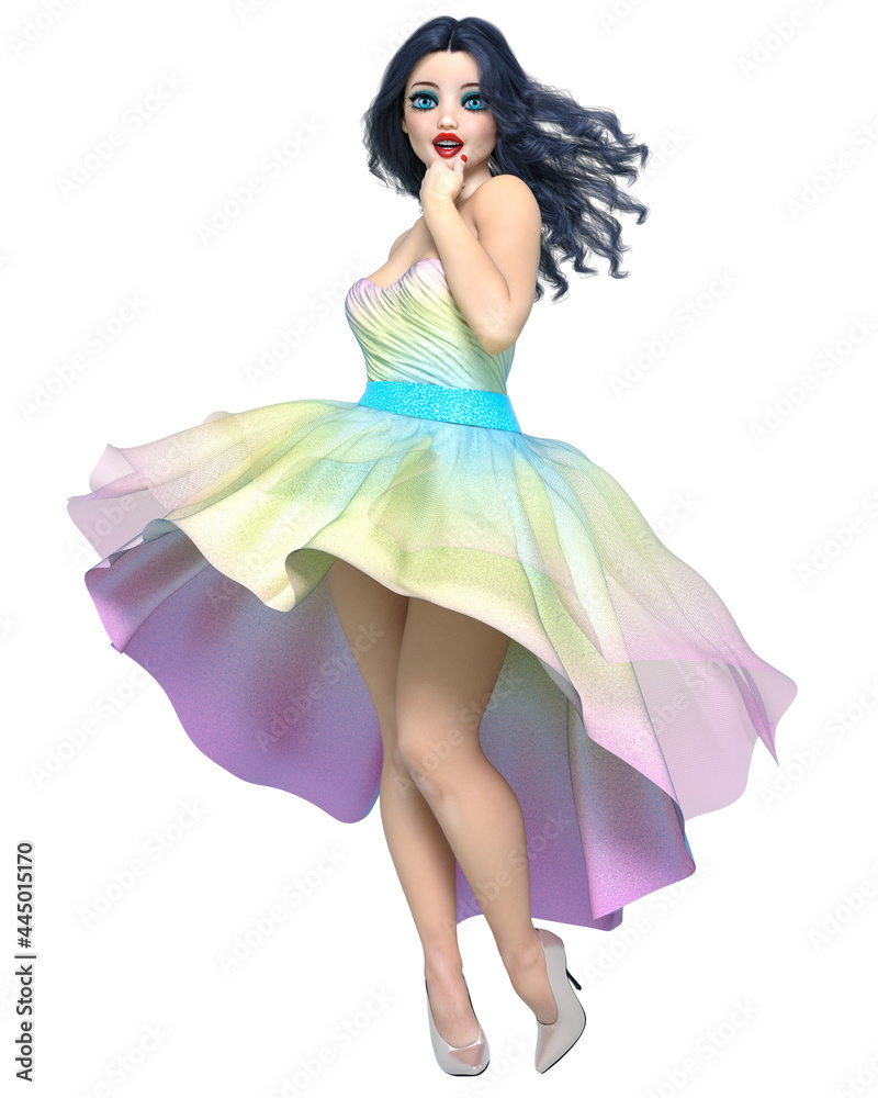 Beautiful brunette woman in long evening dress. Beautiful brunette woman in long evening dress.