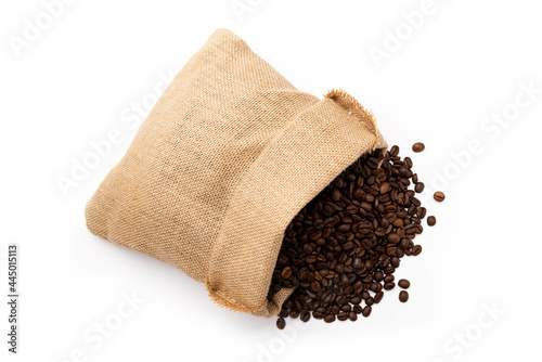 Coffee bag isolated on white background