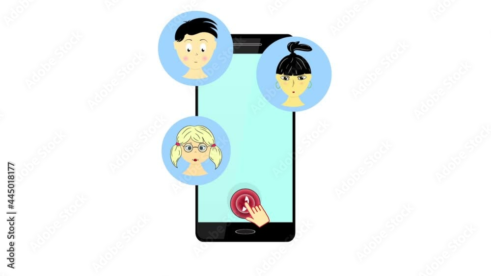 Communication of people. Social network. Animation on a white and transparent background. Communication of people. Social network. Animation on a white and transparent background.