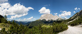 Panorama view of Zugspitze mountain in Tyrol, Austria