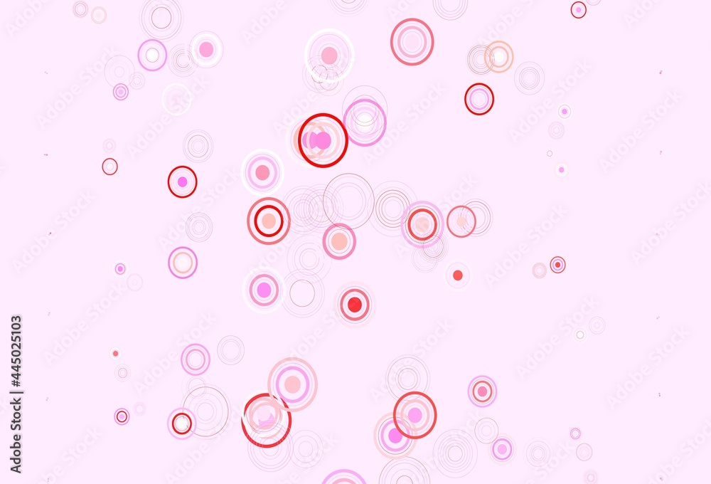 Light Pink vector texture with disks.