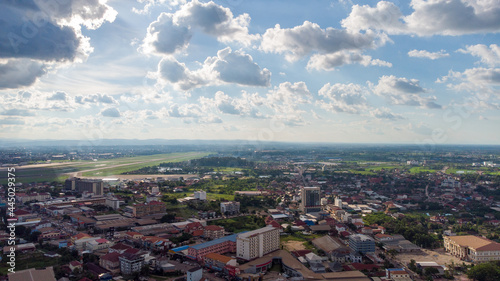 Aerial View Vientiane Capital of Laos Asia
