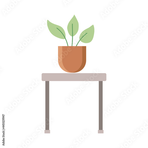 table and houseplant