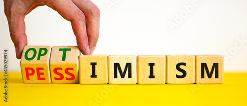 Foto Pessimism or optimism symbol