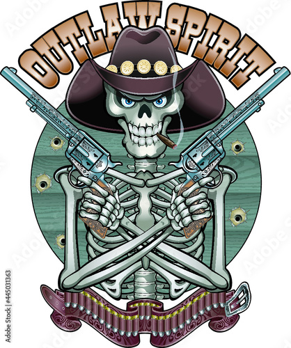 wild west cowboy skeleton