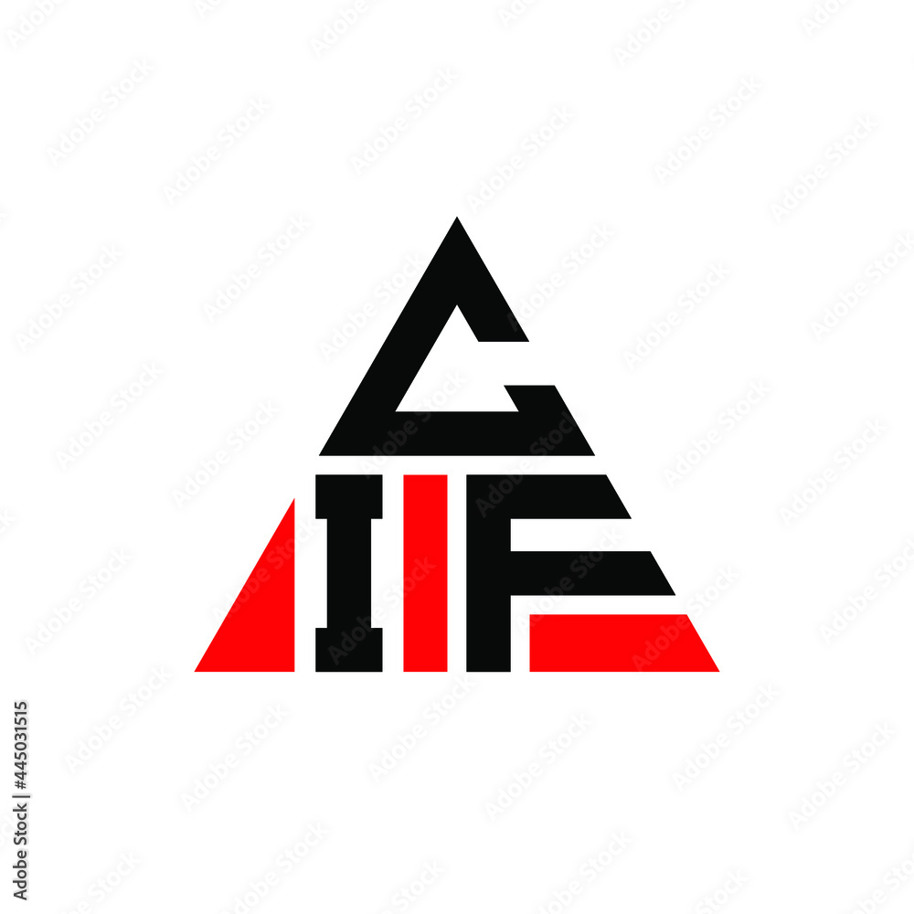 CIF triangle letter logo design with triangle shape. CIF triangle logo ...