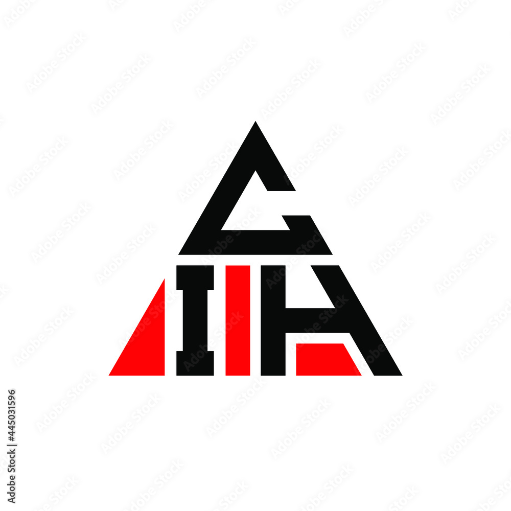 Grafika wektorowa Stock: CIH triangle letter logo design with triangle ...