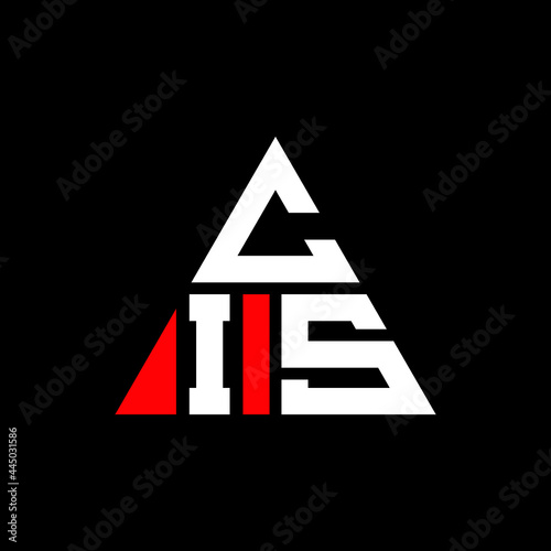 CIS triangle letter logo design with triangle shape. CIS triangle logo design monogram. CIS triangle vector logo template with red color. CIS triangular logo Simple, Elegant, and Luxurious Logo. CIS 