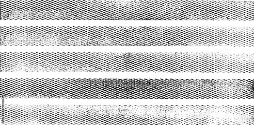 Monochrome texture composed of irregular graphic elements. Distressed uneven grunge background. Abstract vector illustration. Overlay for interesting effect and depth. Isolated on white background - obrazy, fototapety, plakaty 