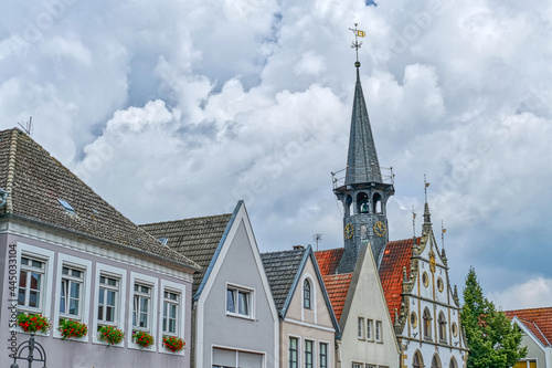 Häuser und historisches Rathaus in Burgsteinfurt