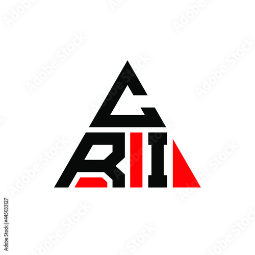 CRI triangle letter logo design with triangle shape. CRI triangle logo design monogram. CRI triangle vector logo template with red color. CRI triangular logo Simple  Elegant  and Luxurious Logo. CRI 