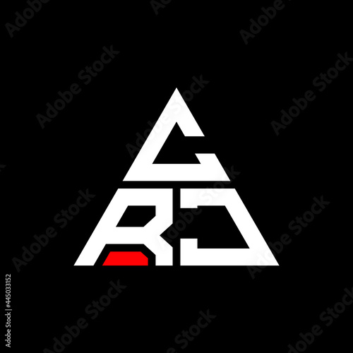 CRJ triangle letter logo design with triangle shape. CRJ triangle logo design monogram. CRJ triangle vector logo template with red color. CRJ triangular logo Simple, Elegant, and Luxurious Logo. CRJ 