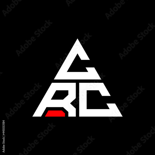 CRC triangle letter logo design with triangle shape. CRC triangle logo design monogram. CRC triangle vector logo template with red color. CRC triangular logo Simple, Elegant, and Luxurious Logo. CRC  photo