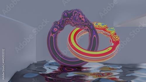Distorted rings render