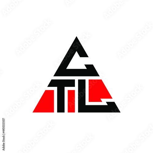 CTL triangle letter logo design with triangle shape. CTL triangle logo design monogram. CTL triangle vector logo template with red color. CTL triangular logo Simple  Elegant  and Luxurious Logo. CTL 