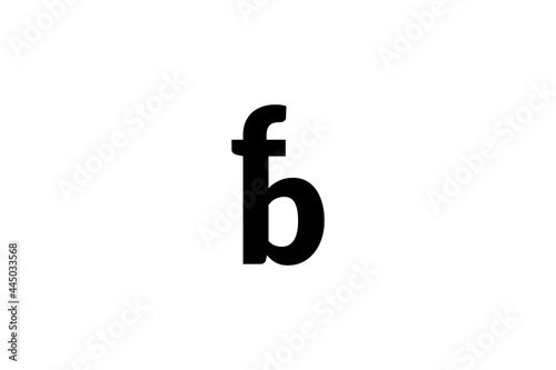 fb or bf Letter Initial Logo Design, Vector Template