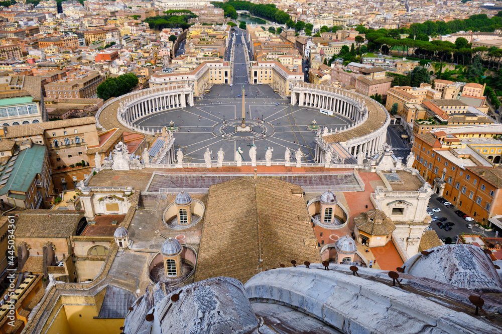 Aerial View of Rome and St Peter's square