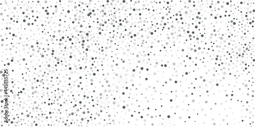  Silver glitter confetti on a white background. Illustration of a drop of shiny particles. Decorative element. Element of design. Vector illustration, EPS 10.
