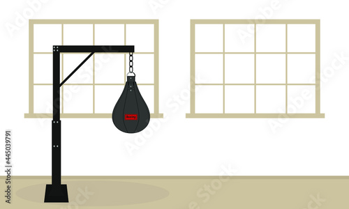 Punching bag in the gym