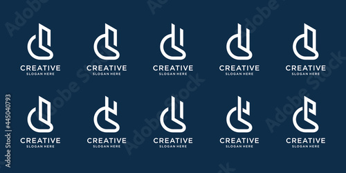 monogram letter d logo design inspiration.icon for business of luxury,identity,corporate,collection.