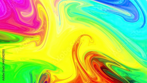 Colorful paint mix with gradient vivid colors