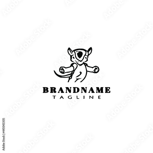 armadillo logo template icon symbol vector illustration