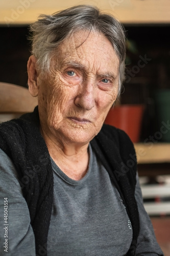 portrait of a 90 year old grandmother © MartinEnrique