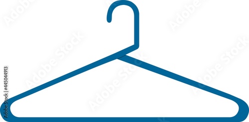 Vector emoticon illustration of a blue hanger
