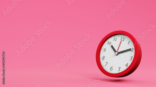 Wall clock office clock Time concept 3d rendering