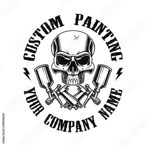 a vintage emblem for a car painting theme