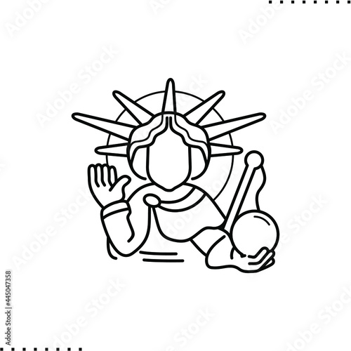 God Mithras,  Zoroastrian angelic divinity,  Mitra symbol in outline