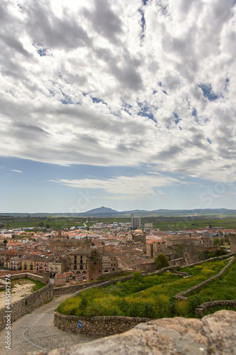 View of the town of trujillo from its medieval castle