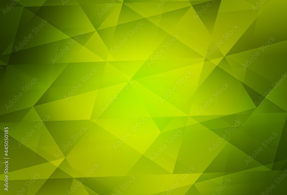 Obraz premium Light Green, Yellow vector polygonal background.