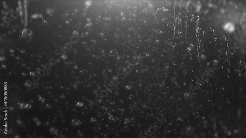 炭酸のような泡のパーティクルの動画、水中海中　ソフトドリンク　炭酸水