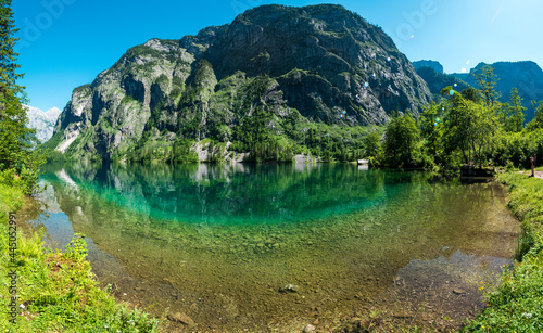 Fototapeta Naklejka Na Ścianę i Meble -  Der Obersee, Berchtesgaden, Bayern, an einem sonnigen Sommertag