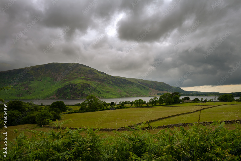 View of Ennerdale Water on a summer afternoon, Lake district, England