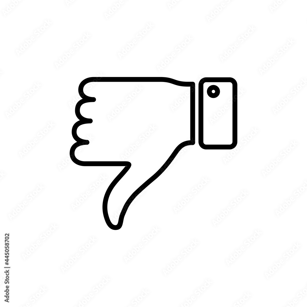 Dislike icon. Thumbs down sign and symbol. Hand dislike