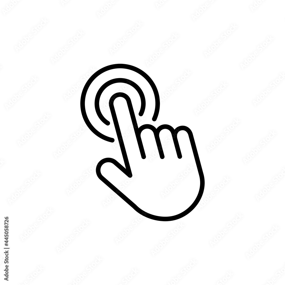 Hand click icon vector. pointer icon vector. hand cursor icon vector Hand click icon vector. pointer icon vector. hand cursor icon vector