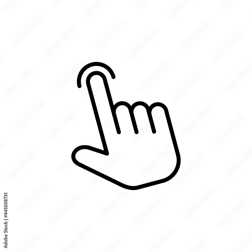 Hand click icon vector. pointer icon vector. hand cursor icon vector Hand click icon vector. pointer icon vector. hand cursor icon vector