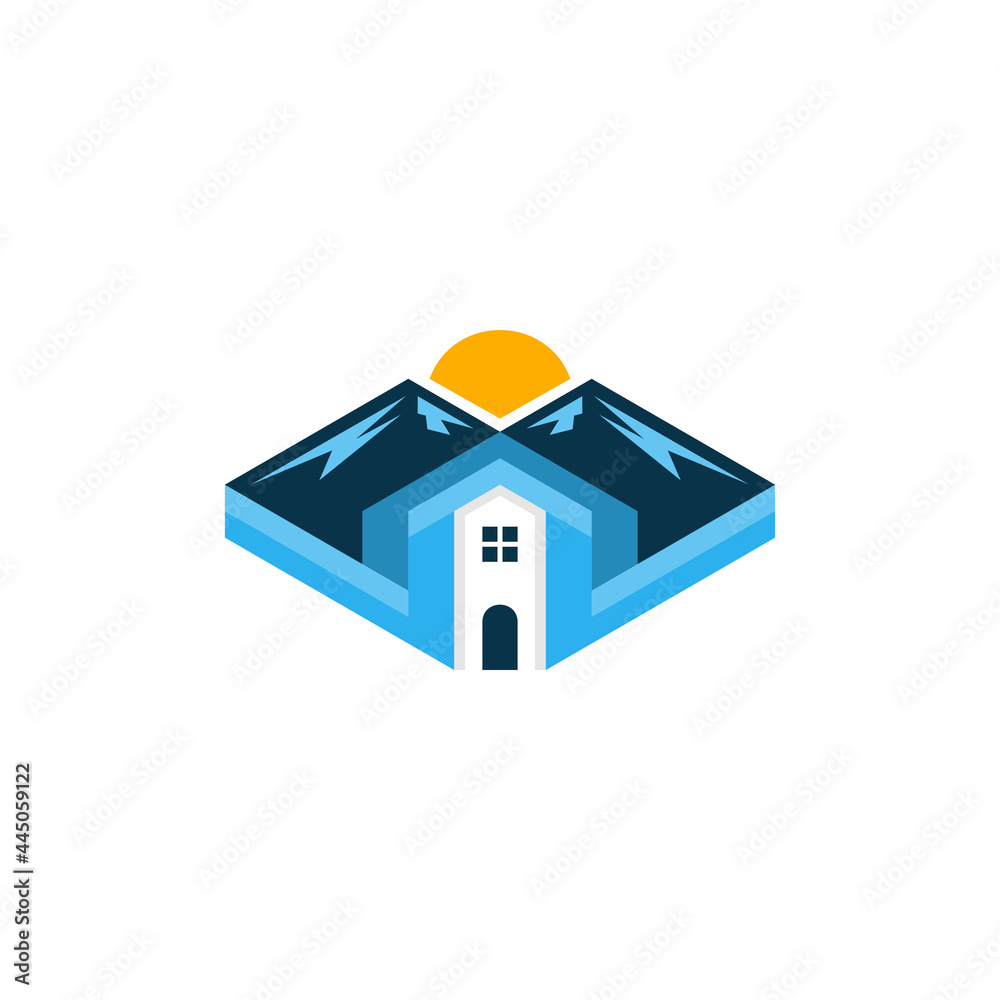 Home Mountain Business Logo Design Home Mountain Business Logo Design