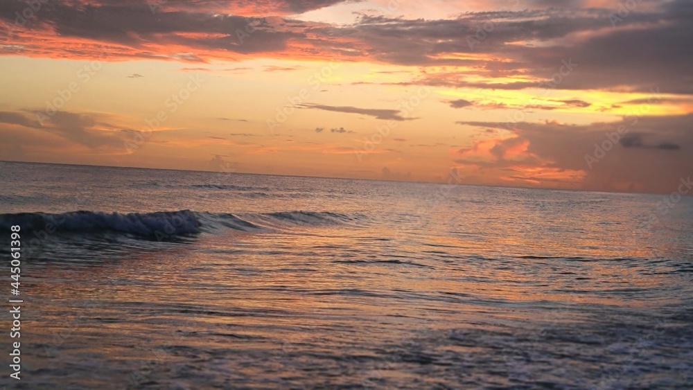 sunset over the sea sunset over the sea