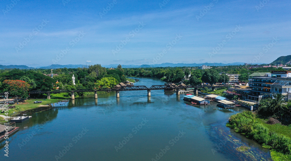 Bridge of the river kwai in Kanchanaburi, Thailand