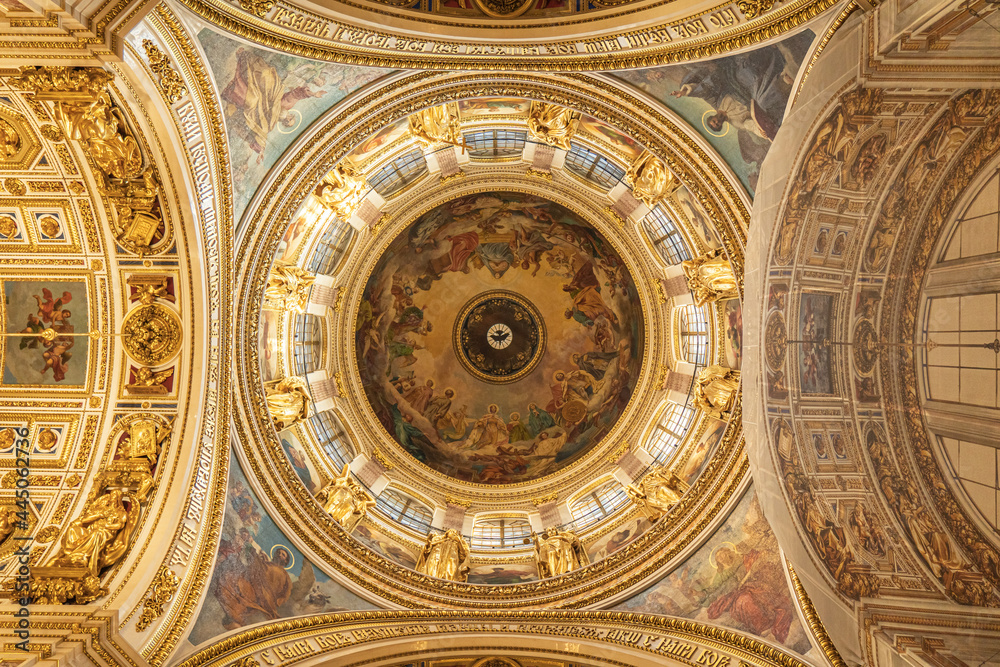 Interior of Saint Isaac's Cathedral, Saint Petersburg, Russia