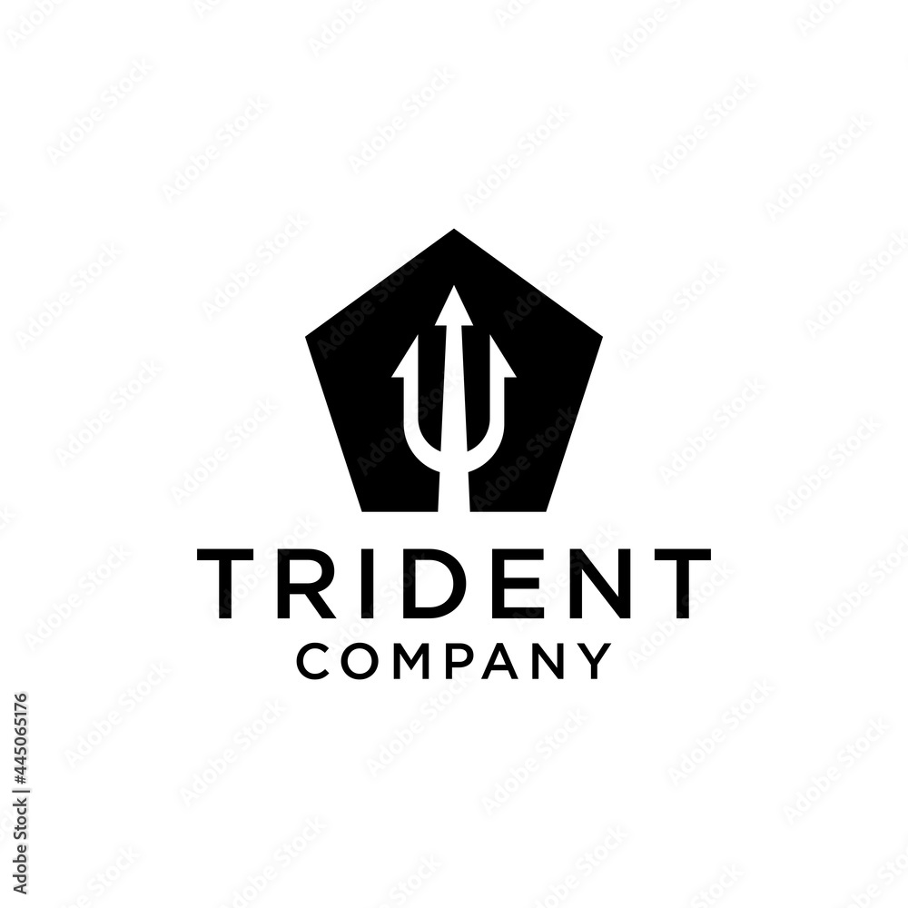 Trident vector logo design inspiration