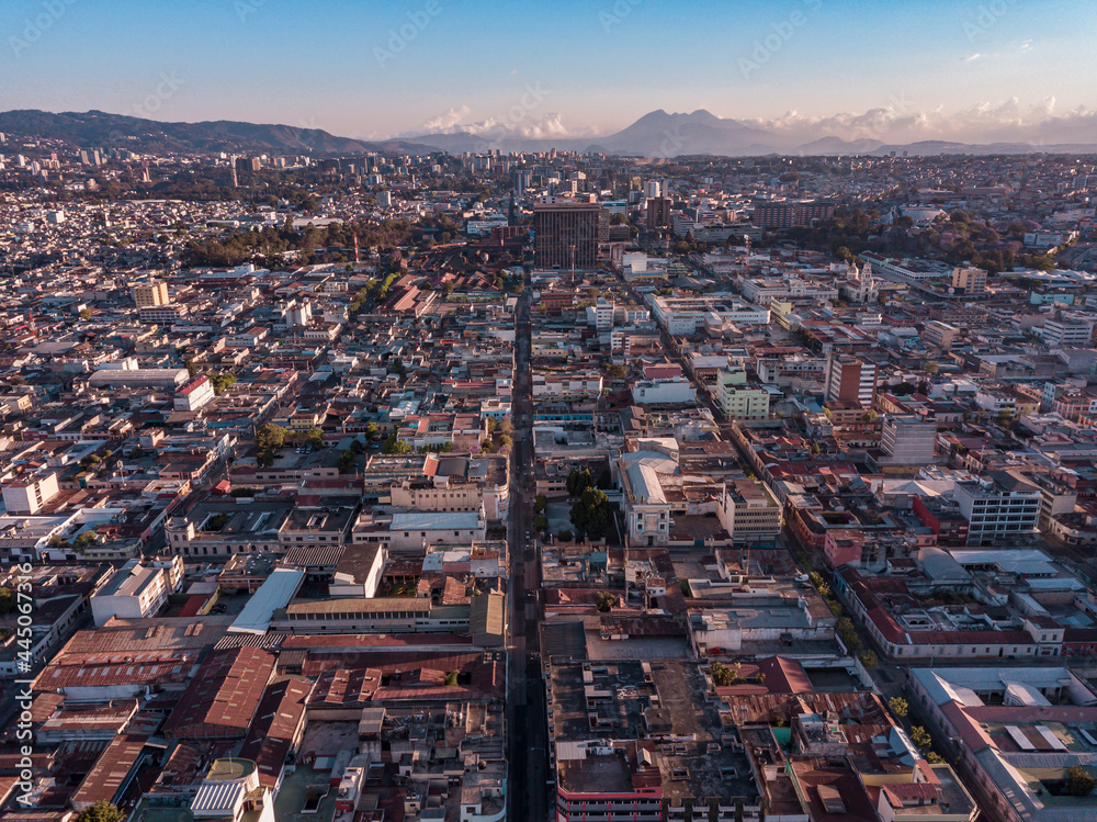 Aerial view of Guatemala City.