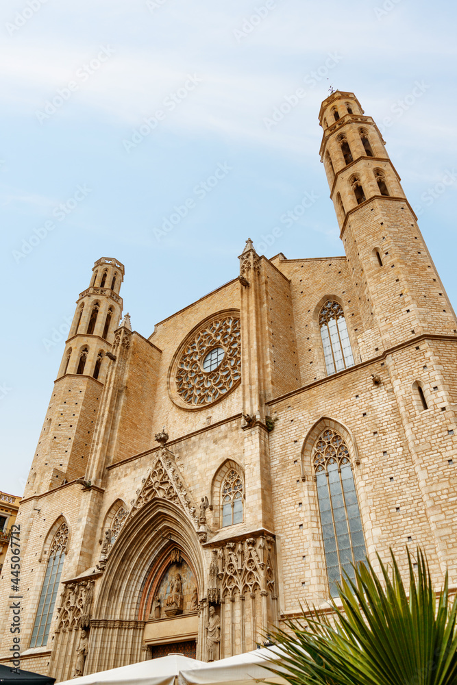 View of Basilica de Santa Maria del Mar, Barcelona, Spain