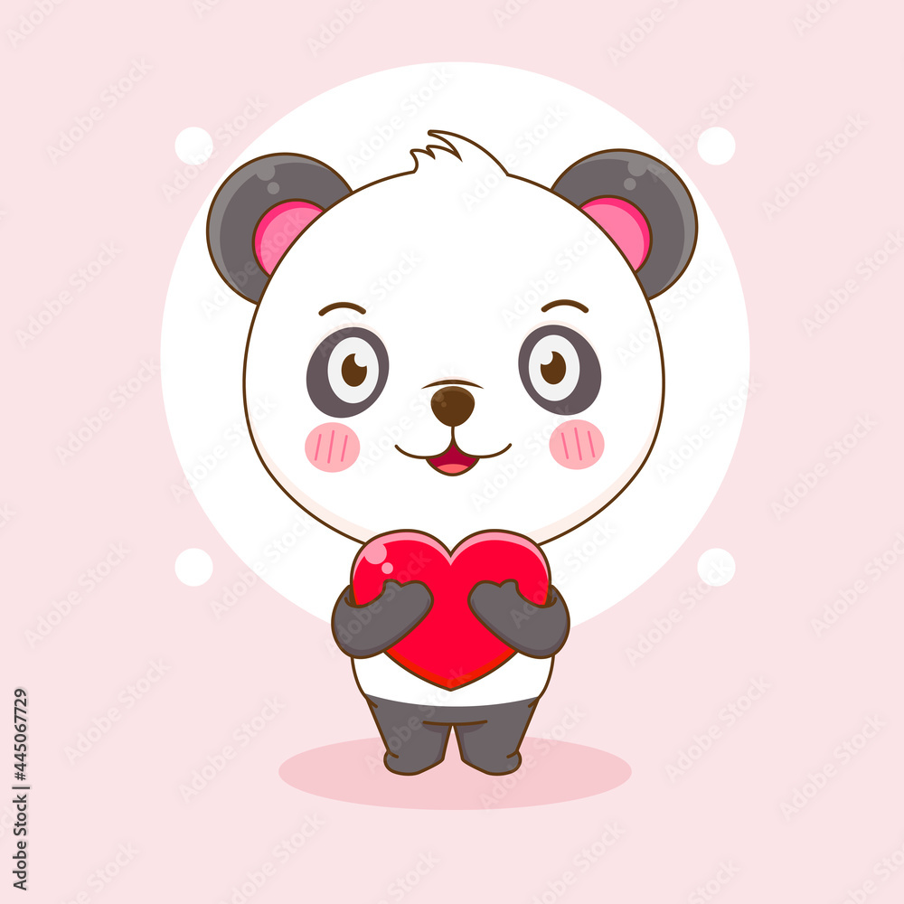cute chibi anime panda