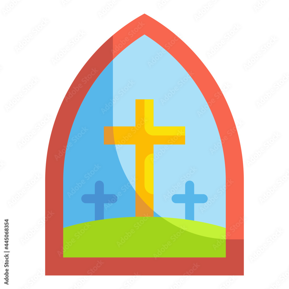 Obraz premium cross flat icon