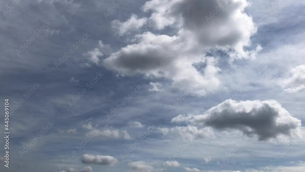 blue sky with clouds in the rainy season in summer blue sky with clouds in the rainy season in summer
