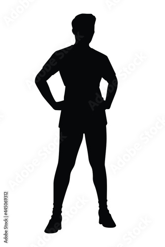 Sexy gay man silhouette vector on white background